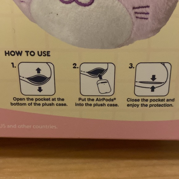 BRAND NEW KITTEN PLUSH CASE FIT FOR AIRPODS CHARGING CASE! NIB! SMOKE FREE HOME. - Picture 6 of 7